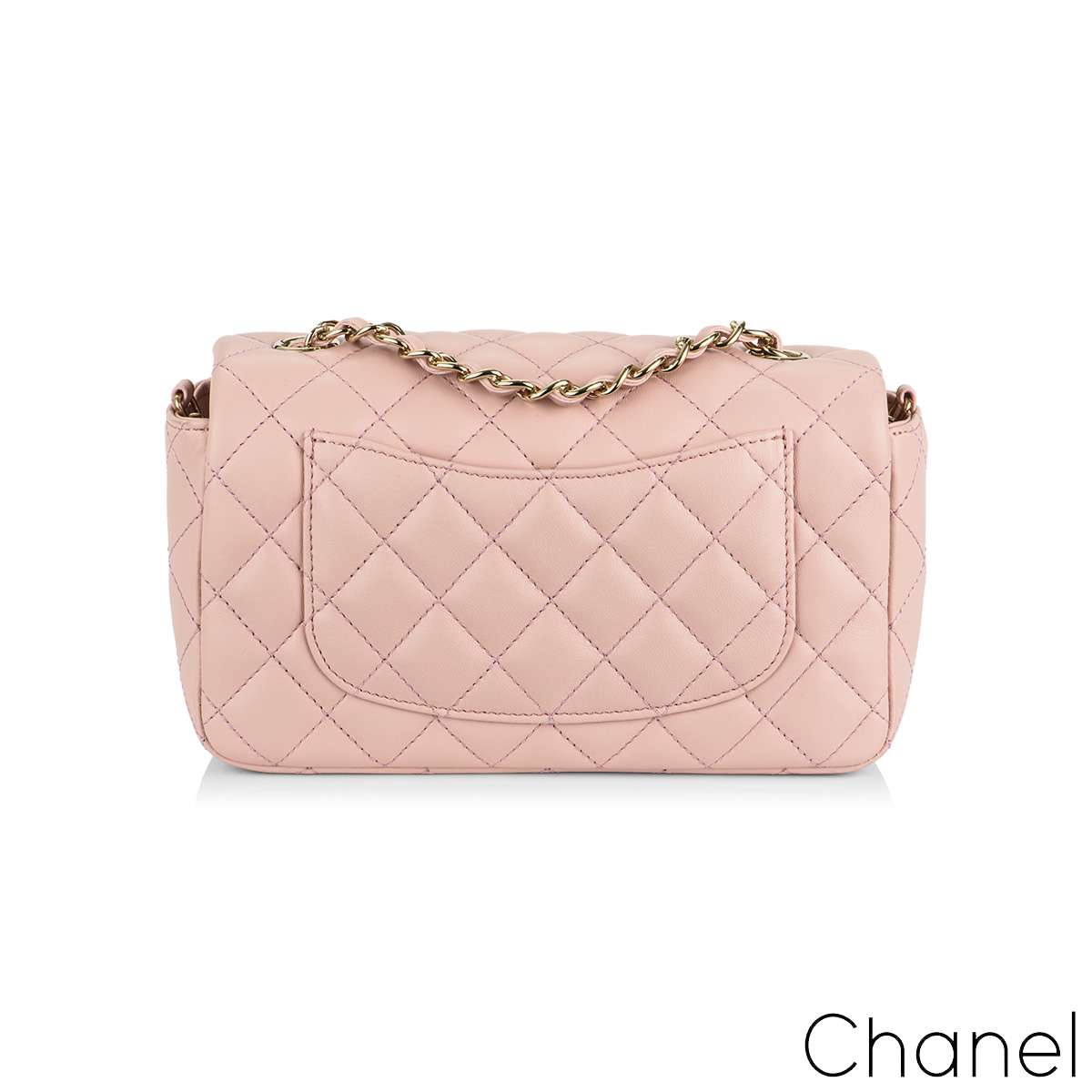 Chanel Pink Small Lambskin Tricolor Single Flap Leather ref.947875